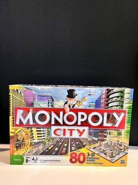 Hasbro MONOPOLY City 3D.    Board Game – Red, Yellow, Green, Blue